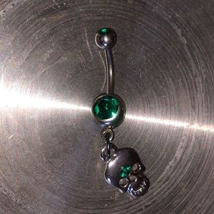 14G Surgical Steel Naval Piercing - Handmade